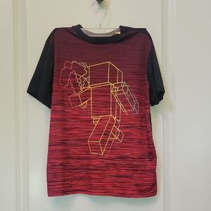 ROBLOX Red T-shirt Kid LARGE Black Yellow Graphic T-Shirt MOJANG